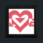 Boîte À Souvenirs Graphique d'amour cool, rose cerise<br><div class="desc">Un logo graphique,  fait sur mesure. AMOUR rose cerise.</div>