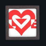 Boîte À Souvenirs Graphique d'amour cool, Rouge<br><div class="desc">Un logo graphique,  fait sur mesure. AMOUR en rouge.</div>