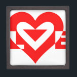 Boîte À Souvenirs Graphique d'amour cool, Rouge<br><div class="desc">Un logo graphique,  fait sur mesure. AMOUR en rouge.</div>