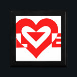Boîte À Souvenirs Graphique d'amour cool, Rouge<br><div class="desc">Un logo graphique,  fait sur mesure. AMOUR en rouge.</div>