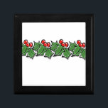 Boîte À Souvenirs Holly Feuilles, Holly Berries, couronne de Noël<br><div class="desc">Un design festif et coloré de sprig saint pour ajouter un peu de gaieté à votre saison d'hiver.</div>