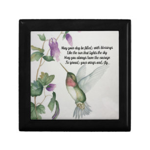 Boîte À Souvenirs Irish Blessing Cote Hummingbird Inspirational
