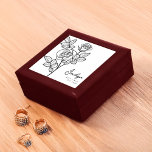 Boîte À Souvenirs Juin Mois de naissance Fleur Rose minimaliste<br><div class="desc">Célébrez un anniversaire de juin avec cette boîte cadeau élégante et personnalisée avec le rose de fleur de naissance! Fabriqué en bois laqué avec un intérieur en feutre doux,  il est parfait pour stocker bijoux et pâtisseries. Un cadeau minimaliste et réfléchi qui ajoute beauté et sens à toute collection.</div>