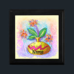 Boîte À Souvenirs Jus O Fleurs<br><div class="desc">Jug O Flowers boîte cadeau, vêtements de fleurs, t-shirts, cadeaux de ArtMuvz Illustration. Correspondant les cadeaux de fleurs d'aquarelle. Vous pouvez personnaliser avec votre nom ou votre texte. . Vous pouvez ajouter votre nom ou ajouter du texte à la place. Customisez cette boîte cadeau de fleurs pour la rendre unique...</div>