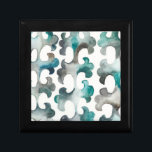 Boîte À Souvenirs La Mer<br><div class="desc">La Mer VIII par Chariklia Zarris. Motif aquarelle créant des formes répétitives uniques contre un arrière - plan blanc.</div>