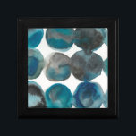 Boîte À Souvenirs La Mer - Cercles<br><div class="desc">La Mer III par Chariklia Zarris. Motif qui présente des cercles d'aquarelle bleu-ish.</div>