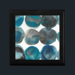 Boîte À Souvenirs La Mer - Cercles<br><div class="desc">La Mer III par Chariklia Zarris. Motif qui présente des cercles d'aquarelle bleu-ish.</div>