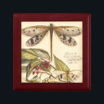 Boîte À Souvenirs Les libellules aux Feuilles et aux fruits<br><div class="desc">Des libellules flottent au-dessus de feuilles portant des fruits dans cette pièce de Vision Studio. Le trio d'insectes se marie étonnamment bien avec leur arrière - plan,  ce qui donne à cette impression une qualité de vie. Commandez votre exemplaire aujourd'hui !</div>