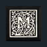 Boîte À Souvenirs LETTRE vintage M ART NOUVEAU<br><div class="desc">Lettres Art nouveau - Monograms From the Arts & Crafts Movement Cette lettre M est un charmant monogramme de Mugged M créé en 1901 et publié dans un ensemble de livres. Le monogramme M est entouré d'un magnifique motif de vigne dessiné à la main, très dans le style des motifs...</div>