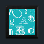 Boîte À Souvenirs Lettres décoratives sur Arrière - plan bleu<br><div class="desc">Une véritable soupe alphabétique vous attend lorsque vous achetez cette impression de lettres décoratives sur un arrière - plan bleu. Une création Vision Studio,  ce serait un grand ajout à la salle d'un enfant ou à sa salle de jeux. Commandez une impression dès aujourd'hui !</div>