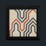 Boîte À Souvenirs Lignes graphiques orange et bleu<br><div class="desc">Des lignes graphiques orange et bleu traversent cette pièce de Chariklia Zarris. La ligne orange traverse la majeure partie du travail,  tandis que les lignes bleues ont un motif discernable. Achetez la vôtre dès aujourd'hui !</div>