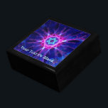 Boîte À Souvenirs Magen Bet<br><div class="desc">Un bleu et violet,  étoile fractale de David (Magen David). Customisez en ajoutant votre propre texte. Un beau cadeau pour un fiançailles ou un mariage.</div>