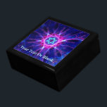 Boîte À Souvenirs Magen Bet<br><div class="desc">Un bleu et violet,  étoile fractale de David (Magen David). Customisez en ajoutant votre propre texte. Un beau cadeau pour un fiançailles ou un mariage.</div>