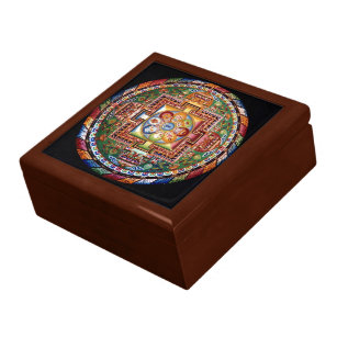 Boîte À Souvenirs Mandala, bouddhisme tantrique tibétain Vintage