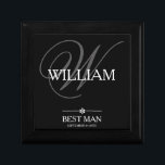 Boîte À Souvenirs Mariage Best Man Cadeau Personnalisé Nom Modern Cu<br><div class="desc">Mariage Best Man Cadeau Personnalisé Nom Moderne Cute Keepsaké Boîte Cadeau. Cliquez sur personnaliser ce modèle pour le customiser avec votre nom et votre date rapidement et facilement. Objets cadeau Best Man correspondants en magasin. Navires dans le monde entier rapidement. Mariage Best Man Cadeau Personnalisé Nom Moderne Cute Keepsaké Boîte...</div>
