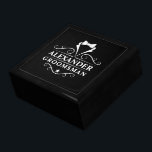 Boîte À Souvenirs Mariage Tuxedo Cravate Groomsman boîte cadeau noir<br><div class="desc">Mariage Groomsman Tuxedo Cravate boîte cadeau noire ou Ballotin</div>