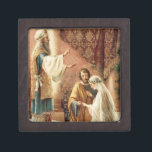 Boîte À Souvenirs Marié de jeune mariée de Mary Joseph épousant le<br><div class="desc">C'est une belle image du prêtre bénissant le mariage de fiançailles de St Joseph et Vierge Marie béni.</div>
