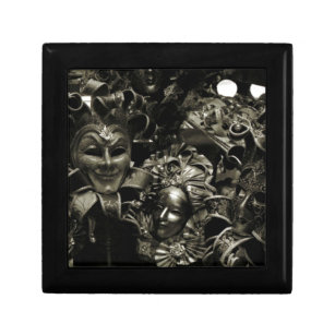 Boîte À Souvenirs Mascarade gothique foncé Mascarade Masques noir et