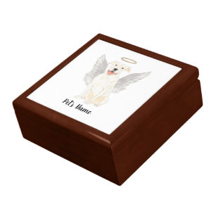 Boîte À Souvenirs Mémorial de la Sympathie du Staffy Blanc
