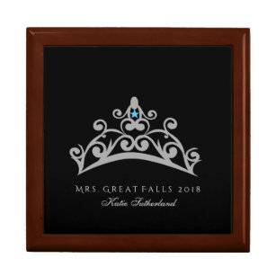 Boîte À Souvenirs Miss Mrs America USA Crown Custom Jewerly Box