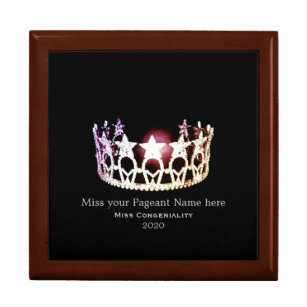 Boîte À Souvenirs Miss USA Silver Crown Awards Jewelry Box