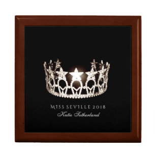 Boîte À Souvenirs Miss USA SLVR Crown Nom personnel Jewbox
