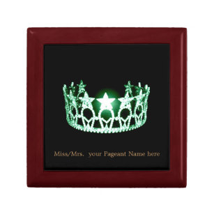 Boîte À Souvenirs Miss USA style Custom Name Crown Trinket Box