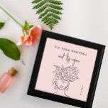 Boîte À Souvenirs Moderne Essayer encore Femme avec fleurs Personnal<br><div class="desc">Chic et moderne rose vif fixer votre queue de cheval et essayer de nouveau boîte cadeau comprend votre nom personnalisé et femme illustrée portant un plante floral fantaisiste.</div>