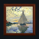 Boîte À Souvenirs Monet - Voilier au Petit-Gennevilliers<br><div class="desc">Claude Monet célèbre peinture,  Sailboat au Petit-Gennevilliers.</div>