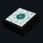 Boîte À Souvenirs Monogramme Motif turquoise et blanc<br><div class="desc">Élégante et mignonne,  cette boîte de Motif Monogram Keepsaké Turquoise & Blanc est parfaite pour toute femme.</div>