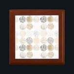 Boîte À Souvenirs Motif circulaire Abstrait neutre<br><div class="desc">Motif circulaire Abstrait neutre. Artiste : June Erica Vess. ID d'image : 150363D.</div>