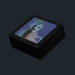 Boîte À Souvenirs Nouveaux mariés de style Art déco vintage, Oui par<br><div class="desc">Illustration vintage image art déco d'amour et de romance avec un homme et une femme vêtus d'une tenue formelle danse dans la salle de bal au clair de lune ; elle est dans une robe de mariée élégante ressemblant à une fleur avec des pétales et il est dans son meilleur...</div>