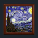 Boîte À Souvenirs Nuit étoilée de Van Gogh, 1889<br><div class="desc">Largement acclamé comme le magnum opus de Van Gogh, le tableau représente la vue à l'extérieur de la fenêtre de son sanatorium la nuit, bien qu'il ait été peint de mémoire pendant la journée. L'image est du domaine public. Contactez les Motifs & Peintures & Graphiques pour toute demande spéciale. ©...</div>
