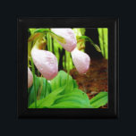 Boîte À Souvenirs Orchidée sauvage de Madame rose pantoufle<br><div class="desc">Photo sauvage d'orchidée de Madame rose pantoufle par Sandy Closs, pris à la pointe de flèche GA de lac. Forme rose-clair de pantoufle avec des veines roses plus foncées. Found s'élevant sauvage dans les bois, sous la région boisée florale florale de ressort de sympathie de nature de mariage d'orchidées roses...</div>