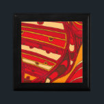 Boîte À Souvenirs Panneaux orange Abstraits<br><div class="desc">Un rêve surréaliste,  ces panneaux orange abstraits aux couleurs vives ressemblent à de la cire fondue qui coule à travers une toile. Création de Jennifer Goldberger,  cette oeuvre est extraordinaire dans son utilisation imaginative de la couleur et des lignes. Commandez les vôtres dès aujourd'hui !</div>
