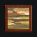 Boîte À Souvenirs Paysage Abstrait de ton terrestre<br><div class="desc">Ce paysage abstrait a été créé par Megan Meagher. Les tons terre de la pièce lui donnent une sensation rustique. Achetez le vôtre aujourd'hui !</div>