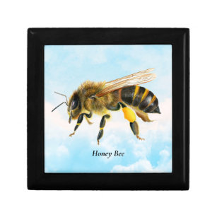 Boîte À Souvenirs Peinture d'aquarelle d'abeille de miel