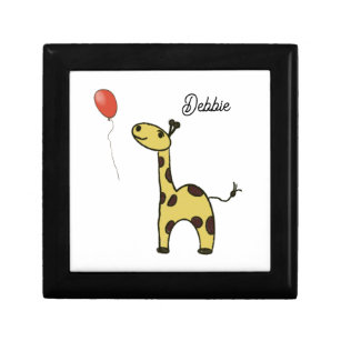 Boîte À Souvenirs petite girafe mignonne avec ballons boîte cadeau