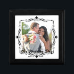 Boîte À Souvenirs Photo élégante de coutume de souvenir de mariage<br><div class="desc">Boîte élégante et moderne de souvenir de mariage avec une de vos photos préférées de votre grand jour.</div>