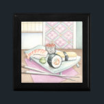Boîte À Souvenirs Plaque de sushi assorté avec baguettes<br><div class="desc">Megan Meagher a peint cette assiette délicieuse de sushis assortis,  avec une paire de baguettes pour vous aider à apprécier le repas. Vous pouvez presque goûter à cette délicieuse collation ! Achetez votre imprimé dès aujourd'hui !</div>