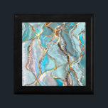 Boîte À Souvenirs Plateau acrylique Turquoise Turquoise Geode Kintsu<br><div class="desc">Belle Geodes Peint à la main Parfait pour toutes les occasions inspirées de Geode!</div>