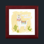 Boîte À Souvenirs Pom Pom Llama Rama - Sauvez le drame pour votre la<br><div class="desc">Pom Pom Llama Rama I par Juin Erica Vess. Dispose d'un lama dans des ornements colorés avec la phrase "Sauvez le drame pour votre lama."</div>