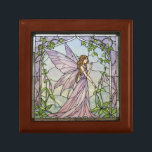 Boîte À Souvenirs Portail des fées enchanté<br><div class="desc">Un portail féerique magique avec vignes vertes vitraux illusion de céramique pour la chambre d'une jeune fille. Un endroit pour stocker ses bijoux et ses trésors.</div>