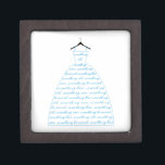 Boîte À Souvenirs quelque chose bleue, robe de mariage, robe de<br><div class="desc">Quelque chose bleue,  la robe de mariage,  robe de mariée avec la conception d'art de mot pour la douche nuptiale,  faire-part de mariage,  fiançailles,  ou vous remercient des cartes.</div>