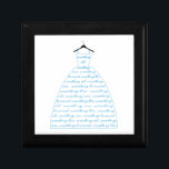 Boîte À Souvenirs quelque chose bleue, robe de mariage, robe de<br><div class="desc">Quelque chose bleue,  la robe de mariage,  robe de mariée avec la conception d'art de mot pour la douche nuptiale,  faire-part de mariage,  fiançailles,  ou vous remercient des cartes.</div>