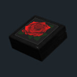Boîte À Souvenirs Red Rose Goth Art<br><div class="desc">Une énorme rose rouge dans un style moderne illustré gothique. ©TabzJones tous droits réservés.</div>