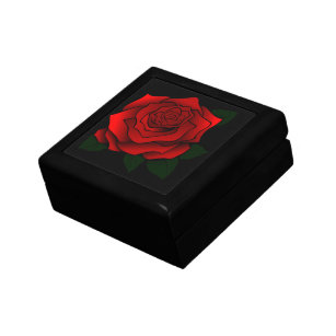 Boîte À Souvenirs Red Rose Goth Art