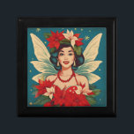 Boîte À Souvenirs Retro les années 50 Tropical Christmas Pin-Up Beau<br><div class="desc">Une collection de beautés de Noël tropicales</div>