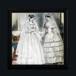 Boîte À Souvenirs Robes Mariages blanches antiques<br><div class="desc">Ces jolies mariées portent des robes mariages de 1850.</div>
