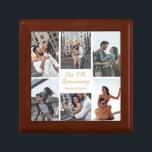 Boîte À Souvenirs Romantique Couple Personnalisé Photo Collage Anniv<br><div class="desc">Chic personnalisable boîte cadeau d'anniversaire de collage photo pour votre femme ou petite amie à votre célébration de l'amour. Ajoutez 6 de votre relation préférée,  photos de fiançailles ou de mariage et commandez comme cadeau romantique pour votre partenaire. Un beau cadeau personnalisé plein de souvenirs.</div>